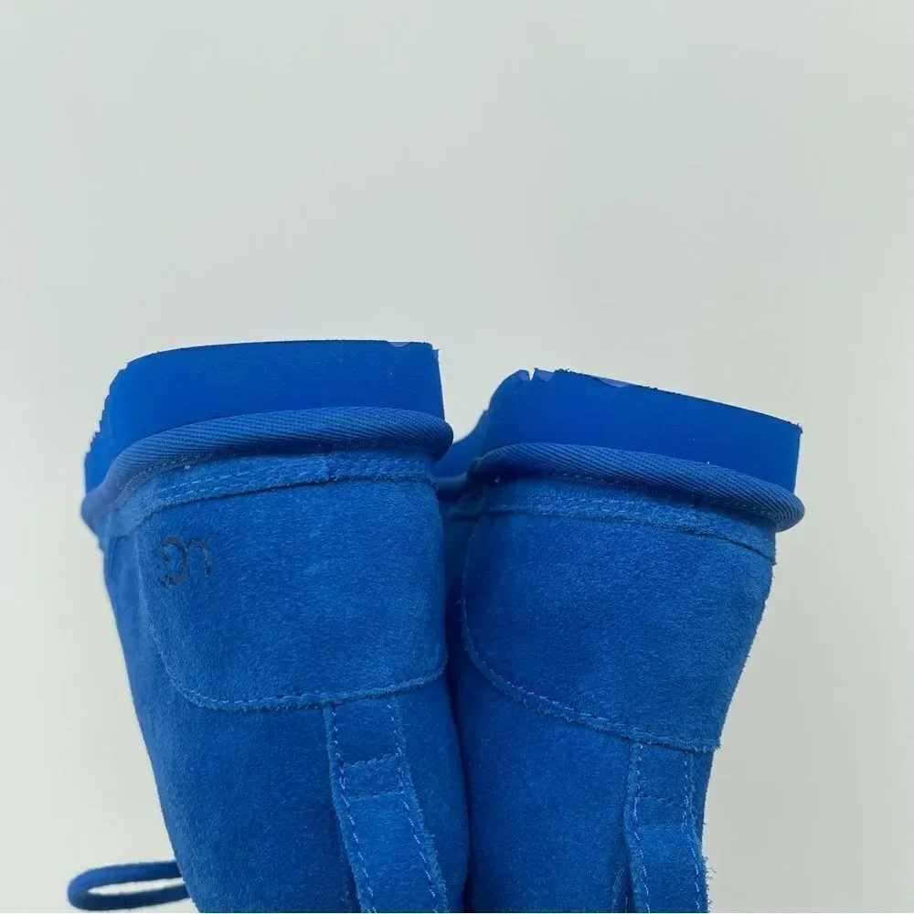 UGG Kids Neumel II Chukka Boots Size 6 Royal Blue Suede Lace-Up 1017320K